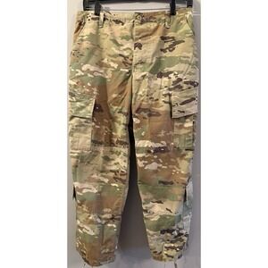 ARMY Camo Cargo Combat Insect Shield Unisex Pants Medium Xshort Military Button